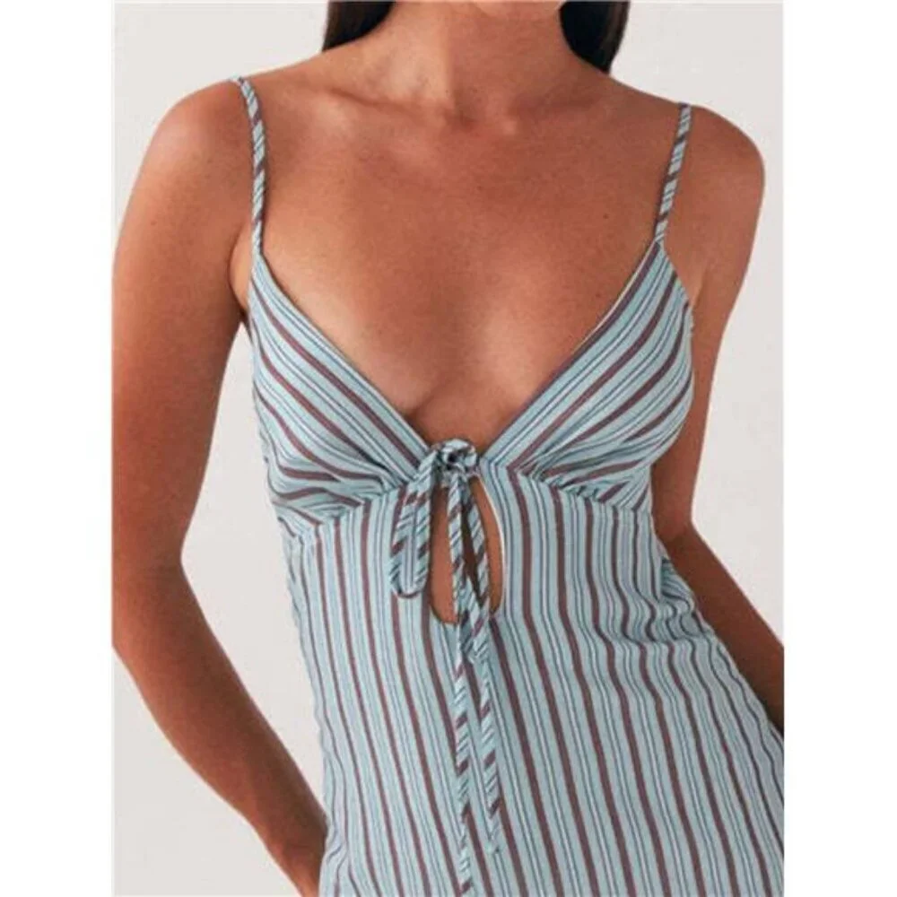 Tie-Front Mini Cami Dress